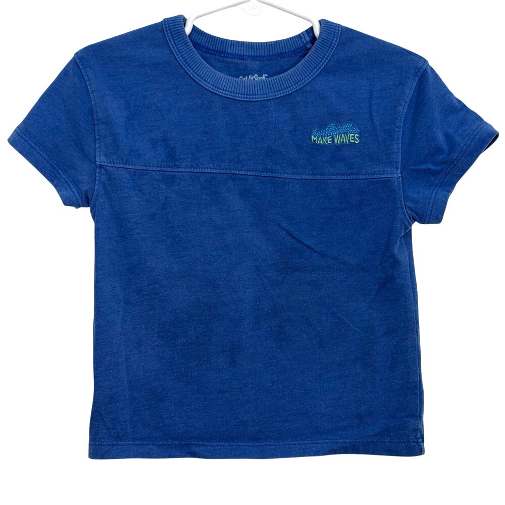 Cat & Jack Blue Make Waves Short Sleeve T Shirt Size 18 Months